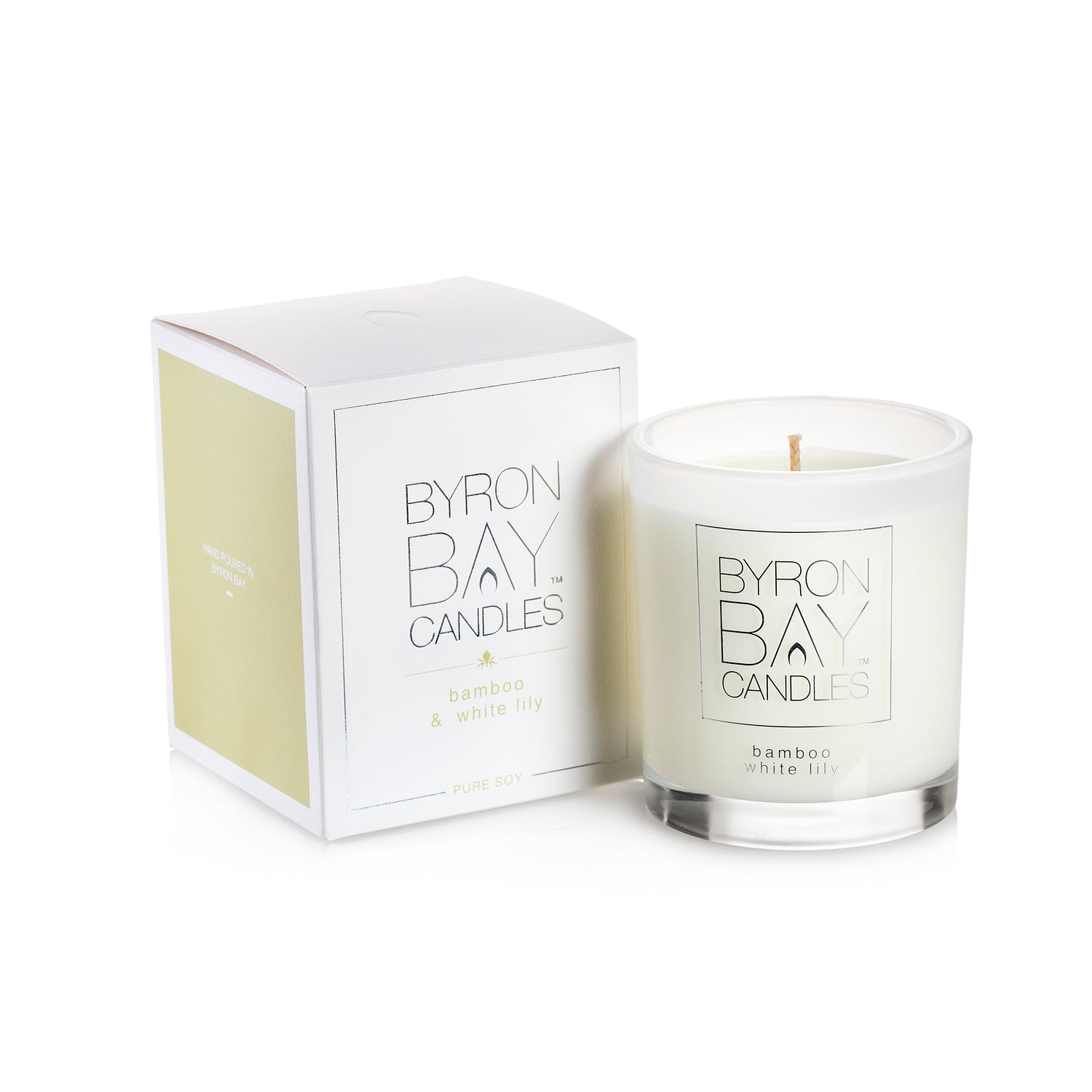 Bamboo White Lily Pure Soy Candle Byron Bay Candles